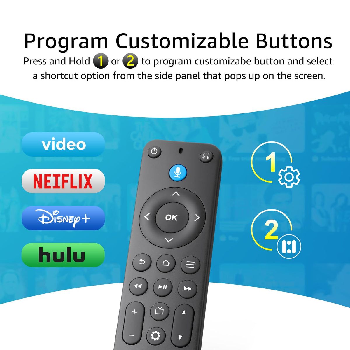 (2 Pack) Replacement Remote Control for Roku TV, for TCL Roku/Onn Roku TVs