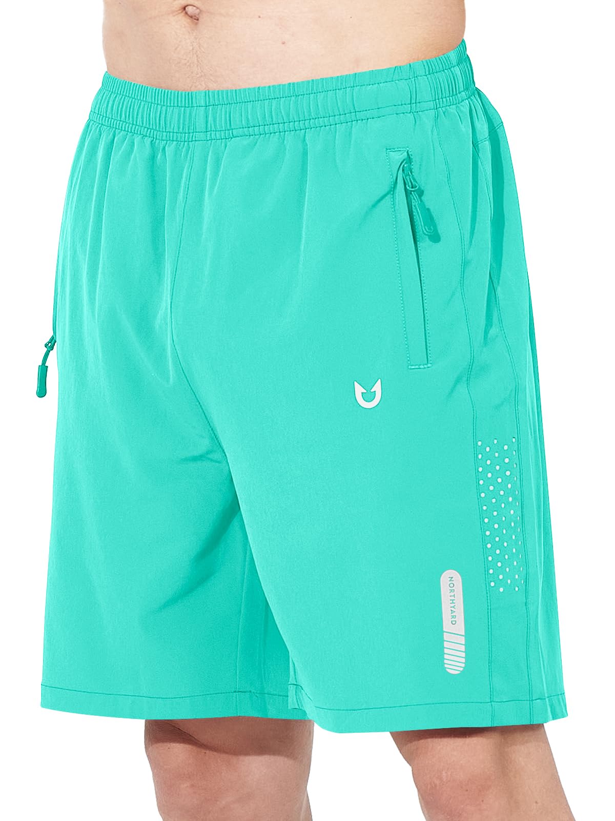 NORTHYARD Men's Athletic Running Shorts Gym Workout 7"/9"/5" Zipper Pockets