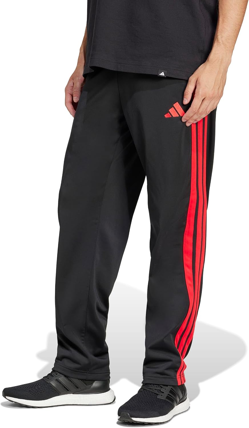 adidas Mens Dayready Open Hem Tracksuit Bottoms Casual - Black