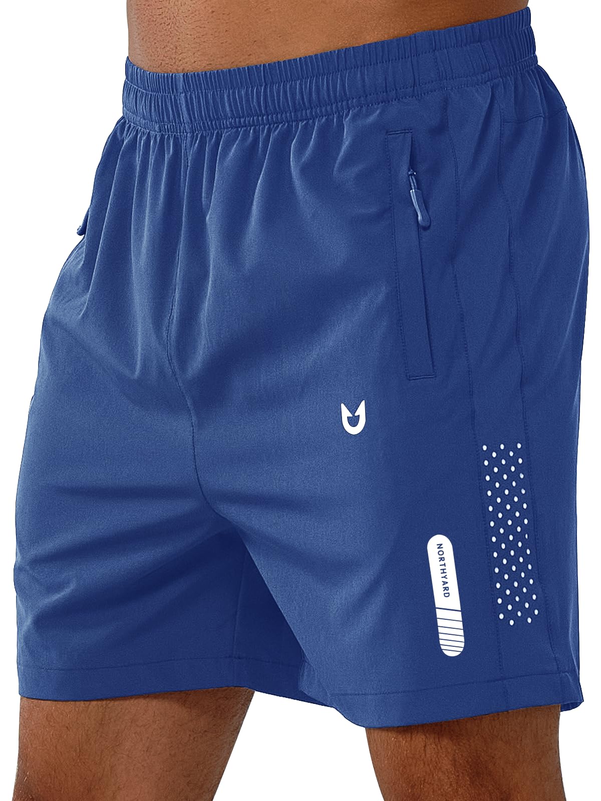 NORTHYARD Men's Athletic Running Shorts Gym Workout 7"/9"/5" Zipper Pockets