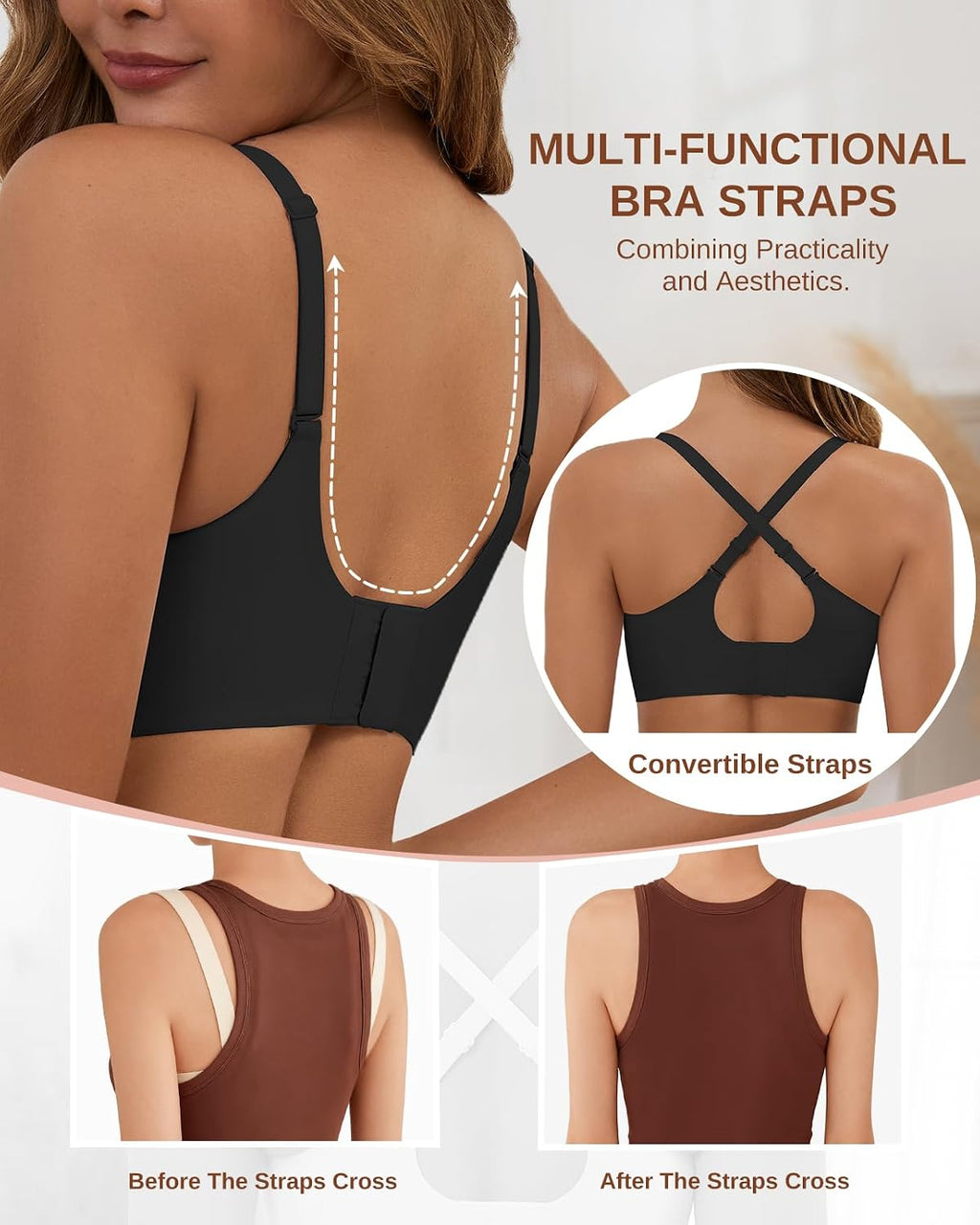 Womens Wireless Jelly Bra Seamless Full Coverage Supportive Bralette
