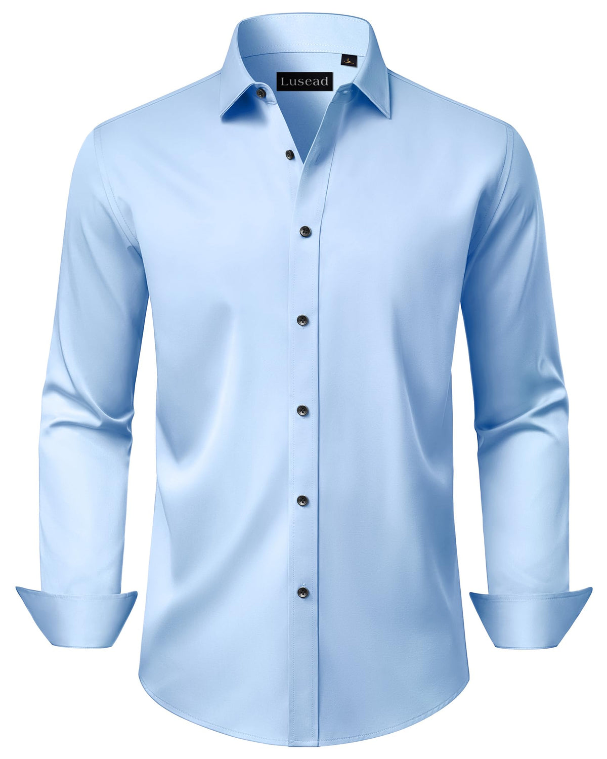 Men's Dress Shirts Long Sleeve Stretch Wrinkle Free Wedding Formal Business Button Down Shirt
