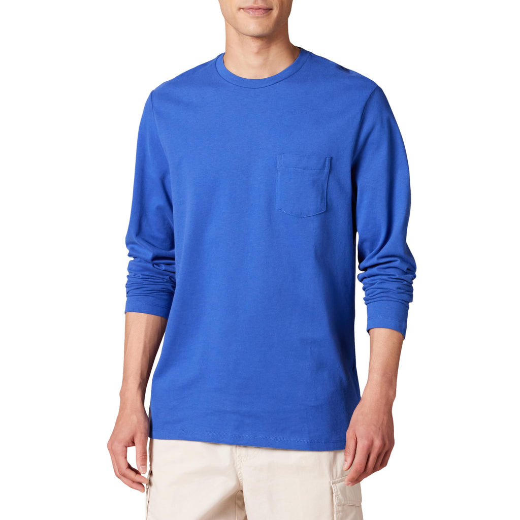 Amazon Essentials Men's Regular-Fit Crewneck Long-Sleeve T-Shirt, Casual Cotton Jersey