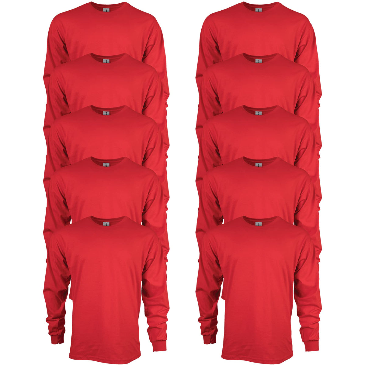 Gildan Adult Ultra Cotton Long Sleeve T-Shirt, Style G2400, Multipack