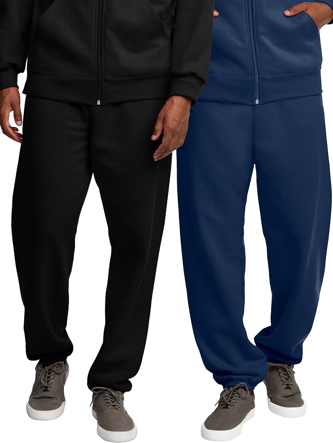 Fruit of the Loom Eversoft Fleece Elastic Bottom Sweatpants with Pockets, Relaxed Fit, Moisture Wicking, Breathable