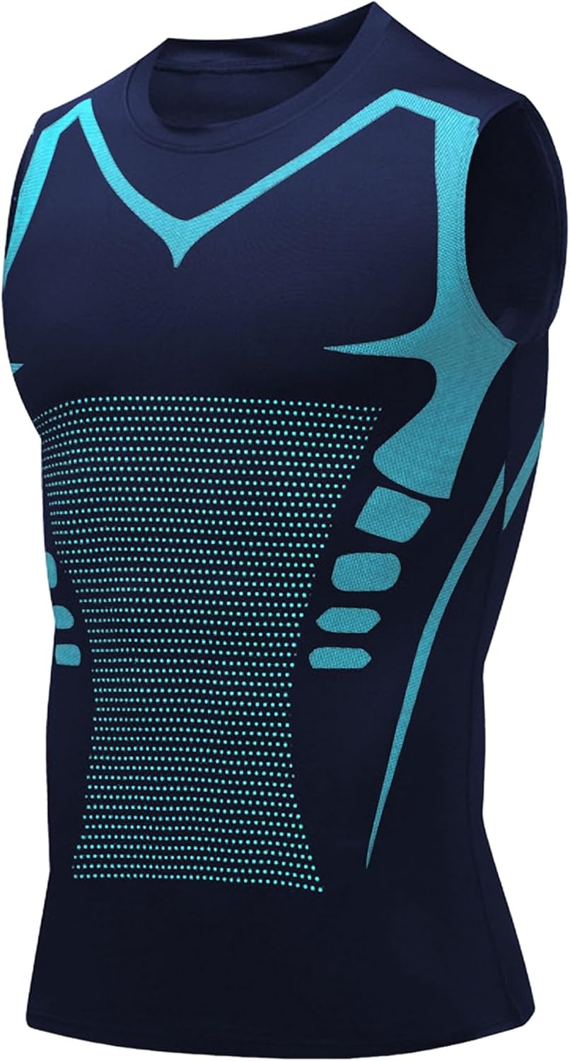 Compression Shirt Men Slimming Body Shaper Vest Crewneck Workout Tank Top