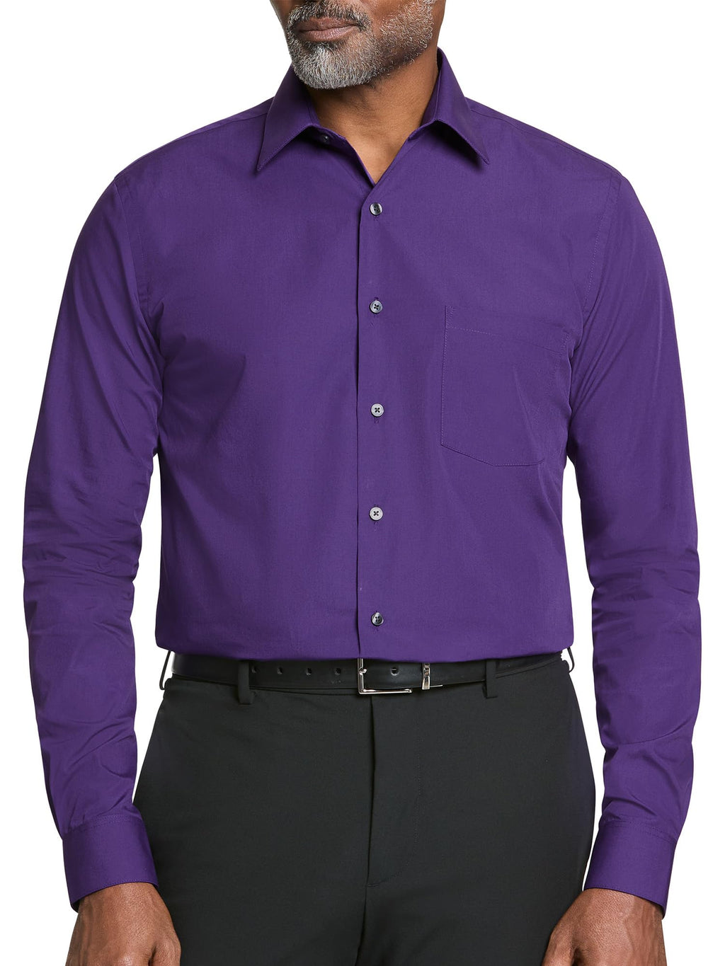 Van Heusen Mens Dress Shirt Regular Fit Poplin Solid