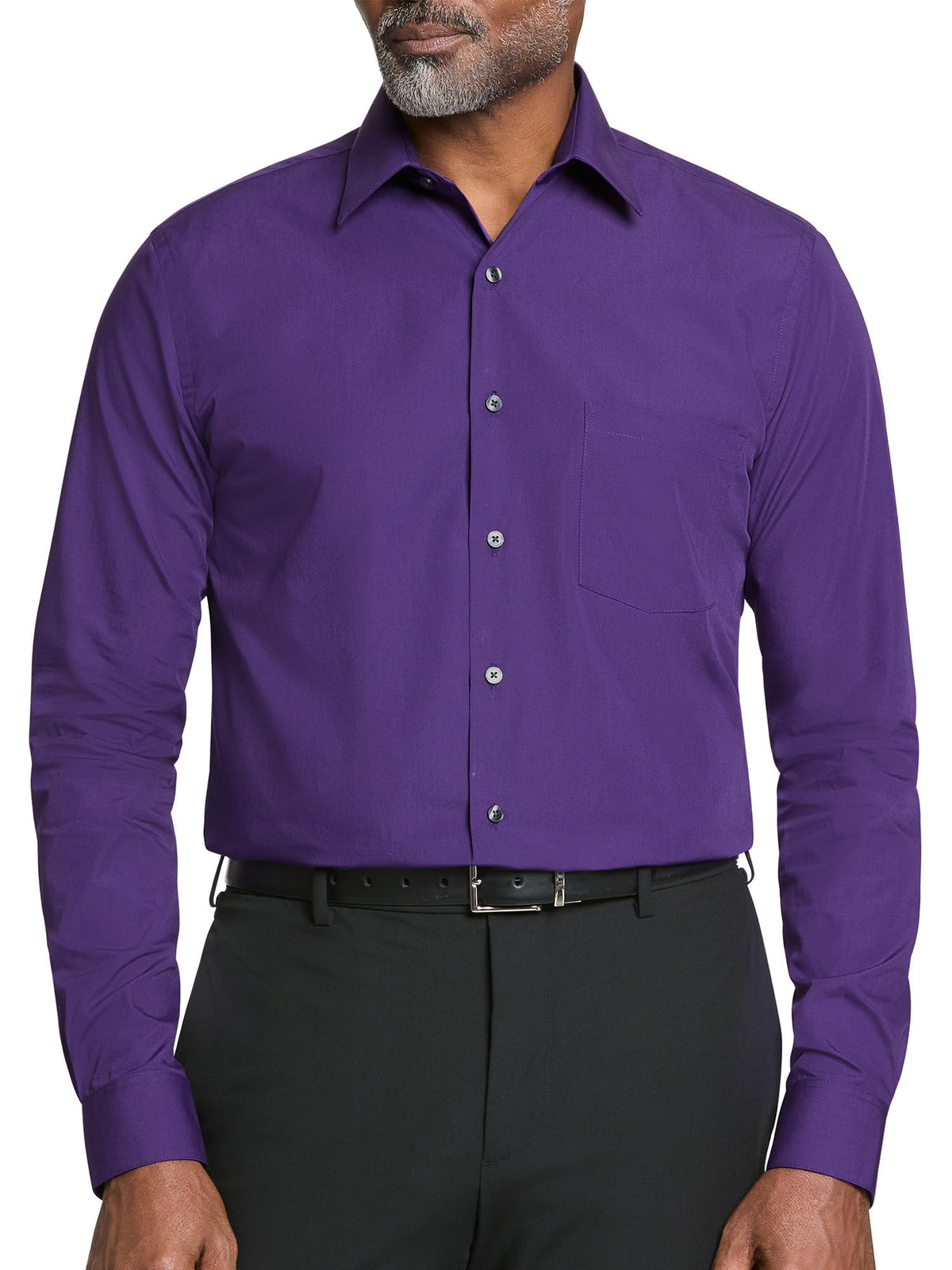 Van Heusen Mens Dress Shirt Regular Fit Poplin Solid