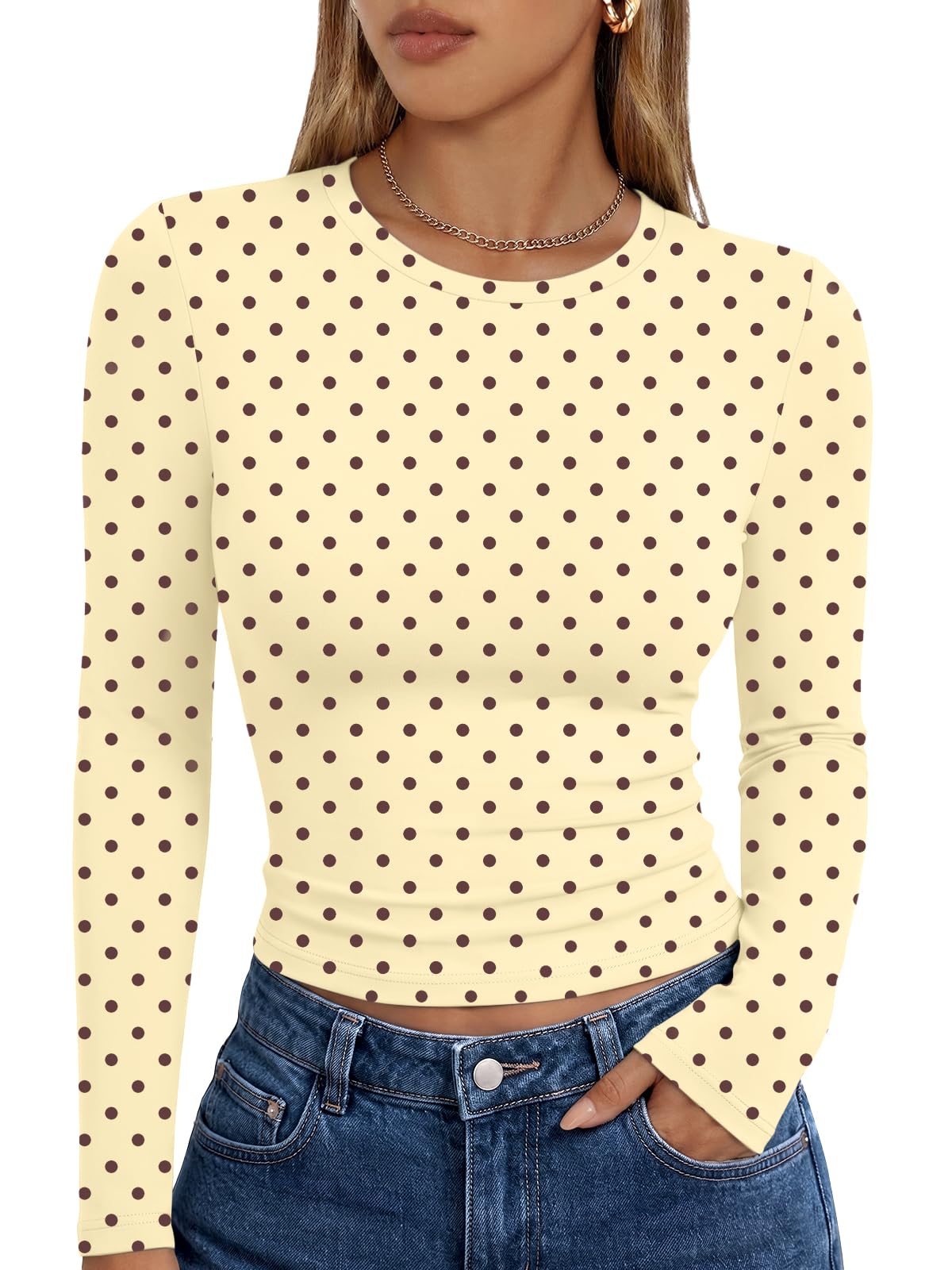 Trendy Queen Womens Long Sleeve T Shirts Fall Fashion Basic Y2K Tops 2026