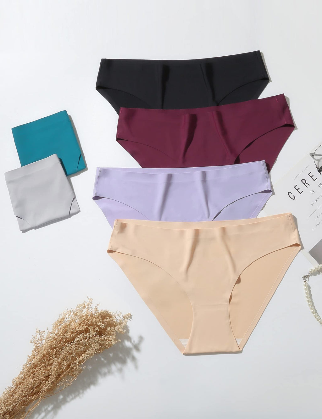 Caterlove Women's Seamless Underwear No Show Panties 6 Pack