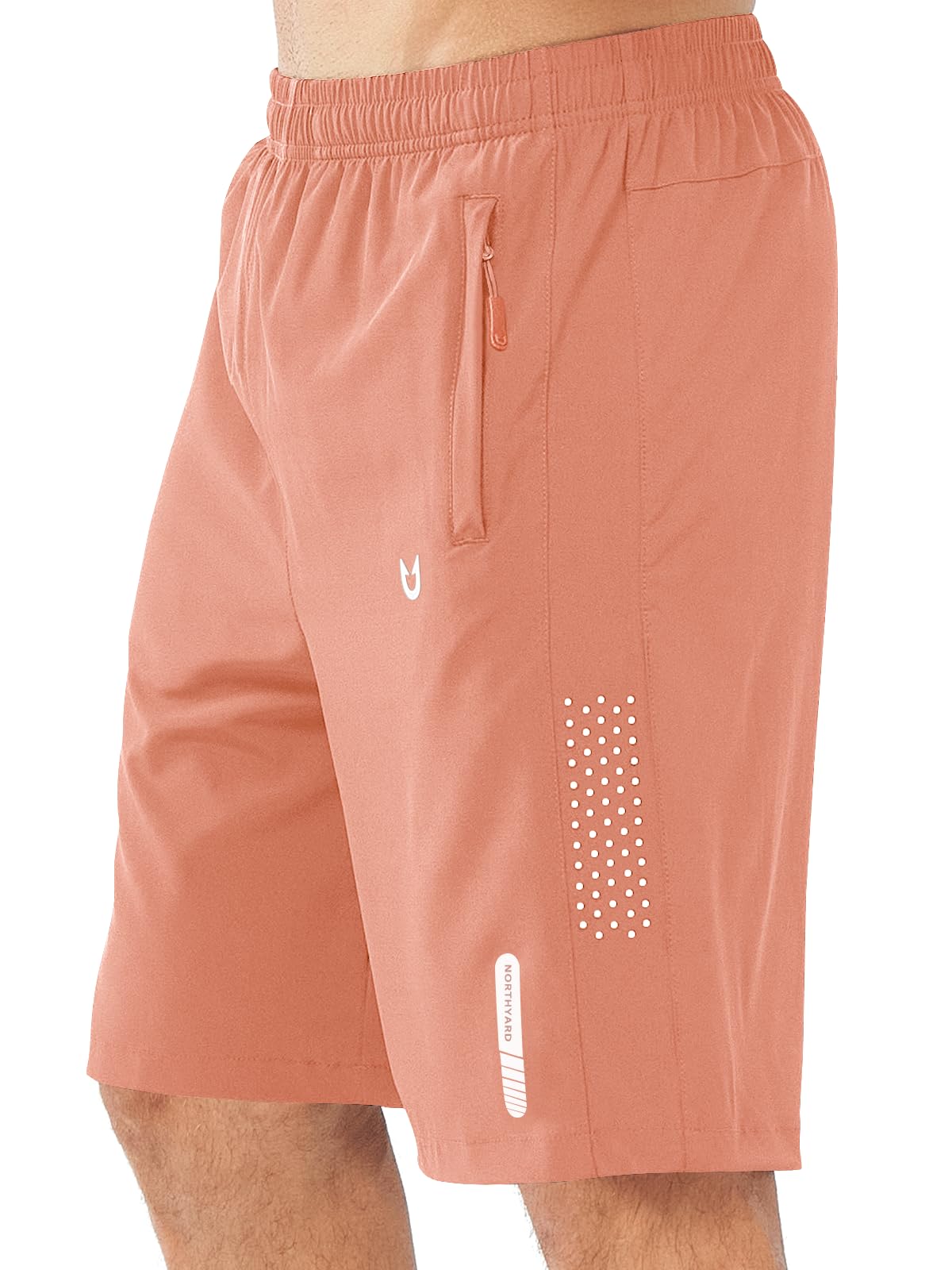 NORTHYARD Men's Athletic Running Shorts Gym Workout 7"/9"/5" Zipper Pockets