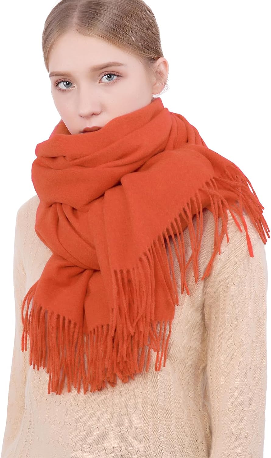 RIIQIICHY Winter Scarfs for Women Pashmina Shawls Wraps for Evening Dresses Large Warm Soft Scarves
