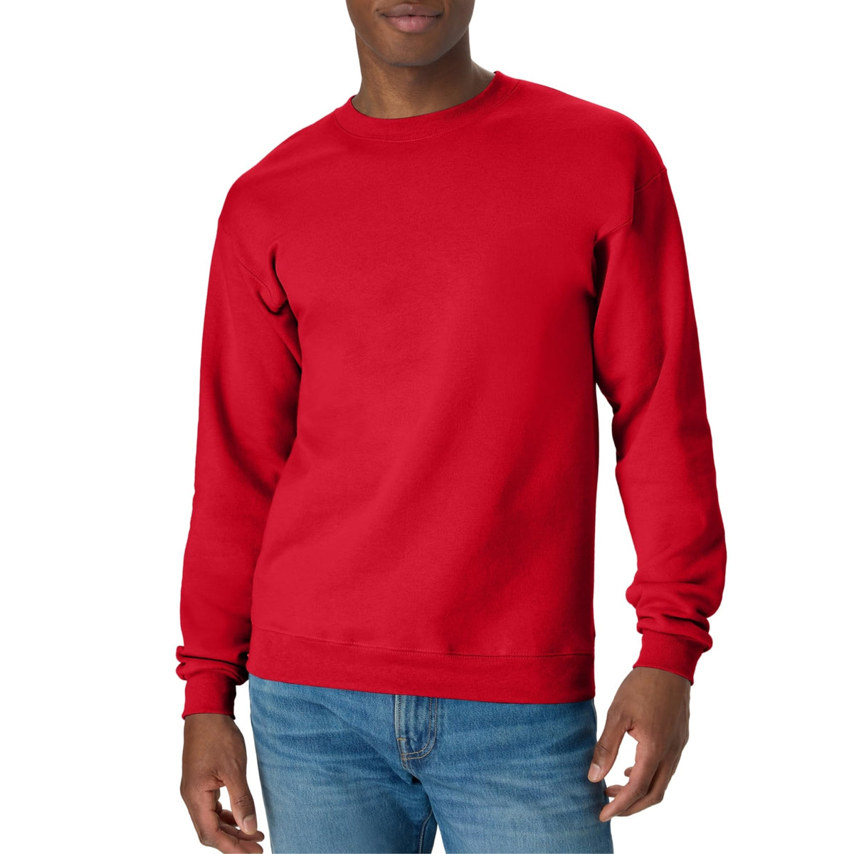 Hanes Men's Sweatshirt, EcoSmart Fleece Crewneck Sweatshirt, Big & Tall Available, 1 or 2-Pack