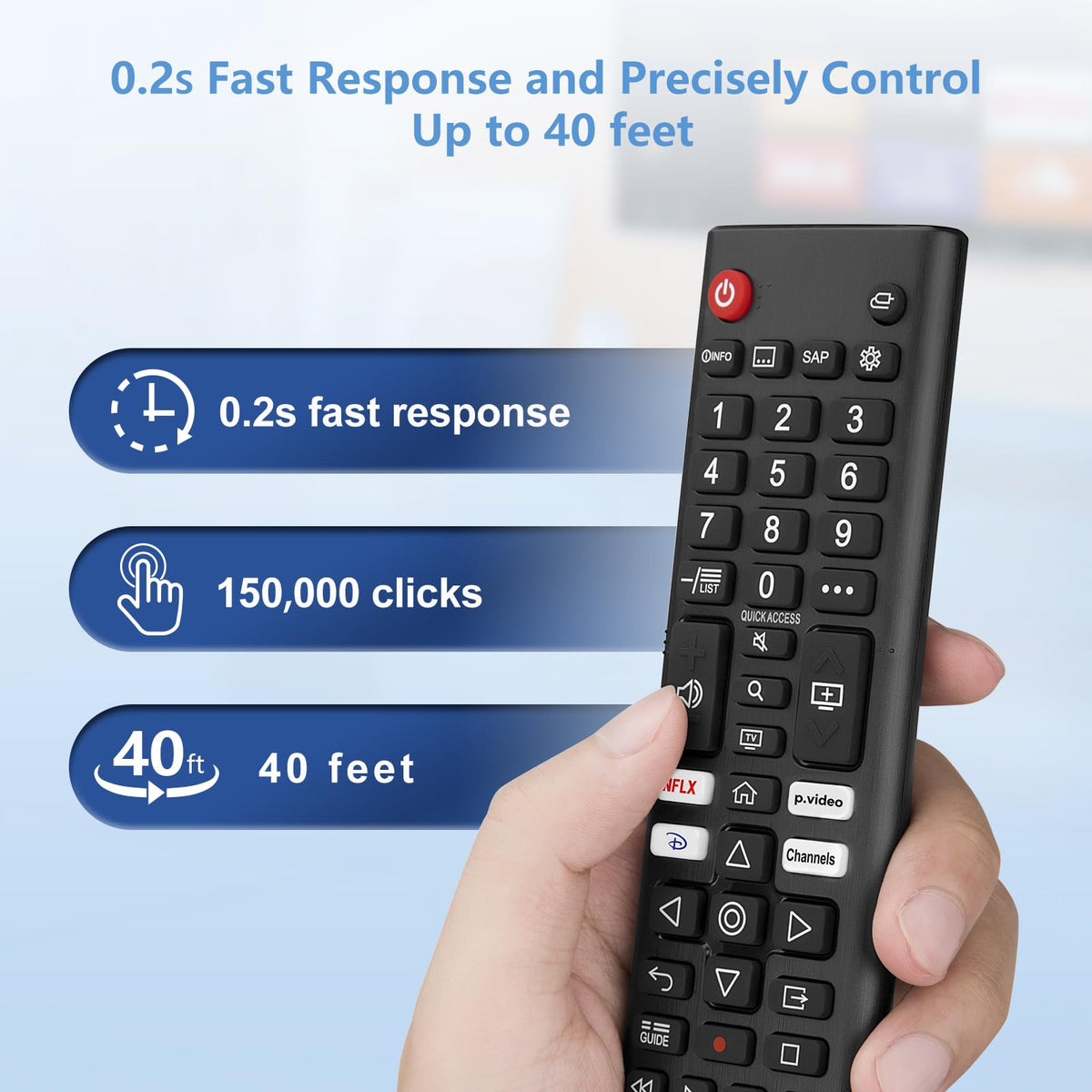 (2 Pack) Replacement Remote Control for Roku TV, for TCL Roku/Onn Roku TVs