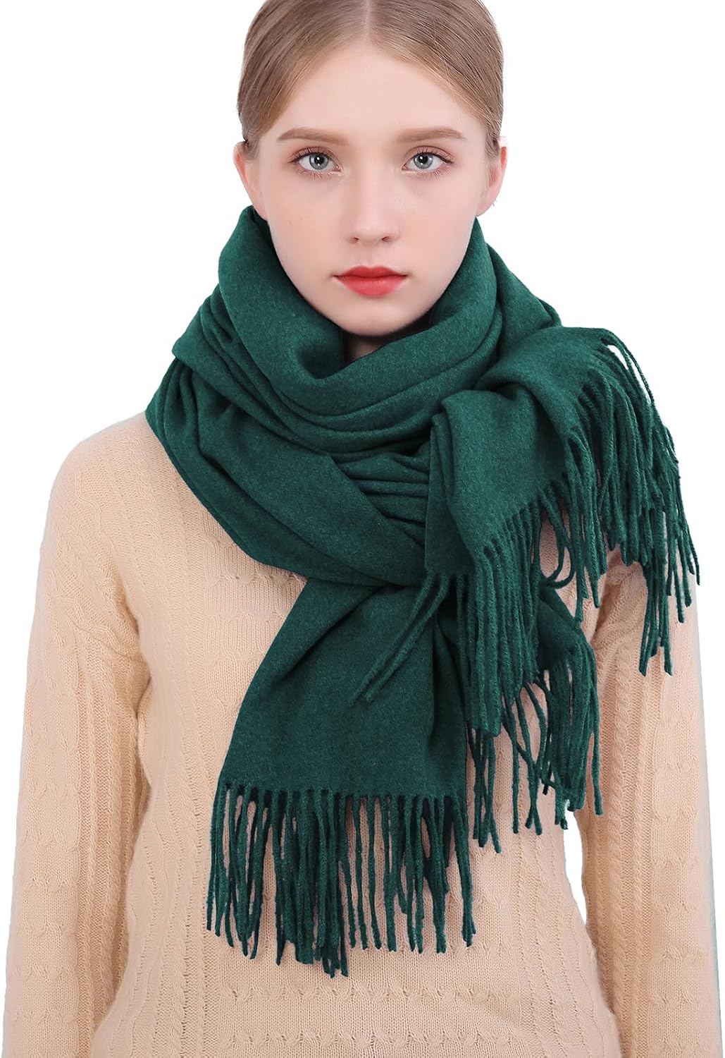 RIIQIICHY Winter Scarfs for Women Pashmina Shawls Wraps for Evening Dresses Large Warm Soft Scarves