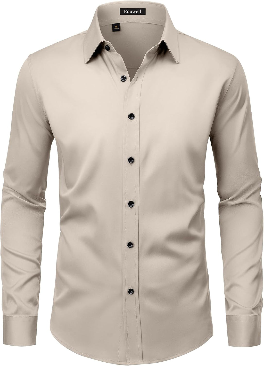 Men’s Wrinkle Free Dress Shirts Regular Fit Long Sleeve Non Iron Business Casual Wedding Stretch Button Down Shirt
