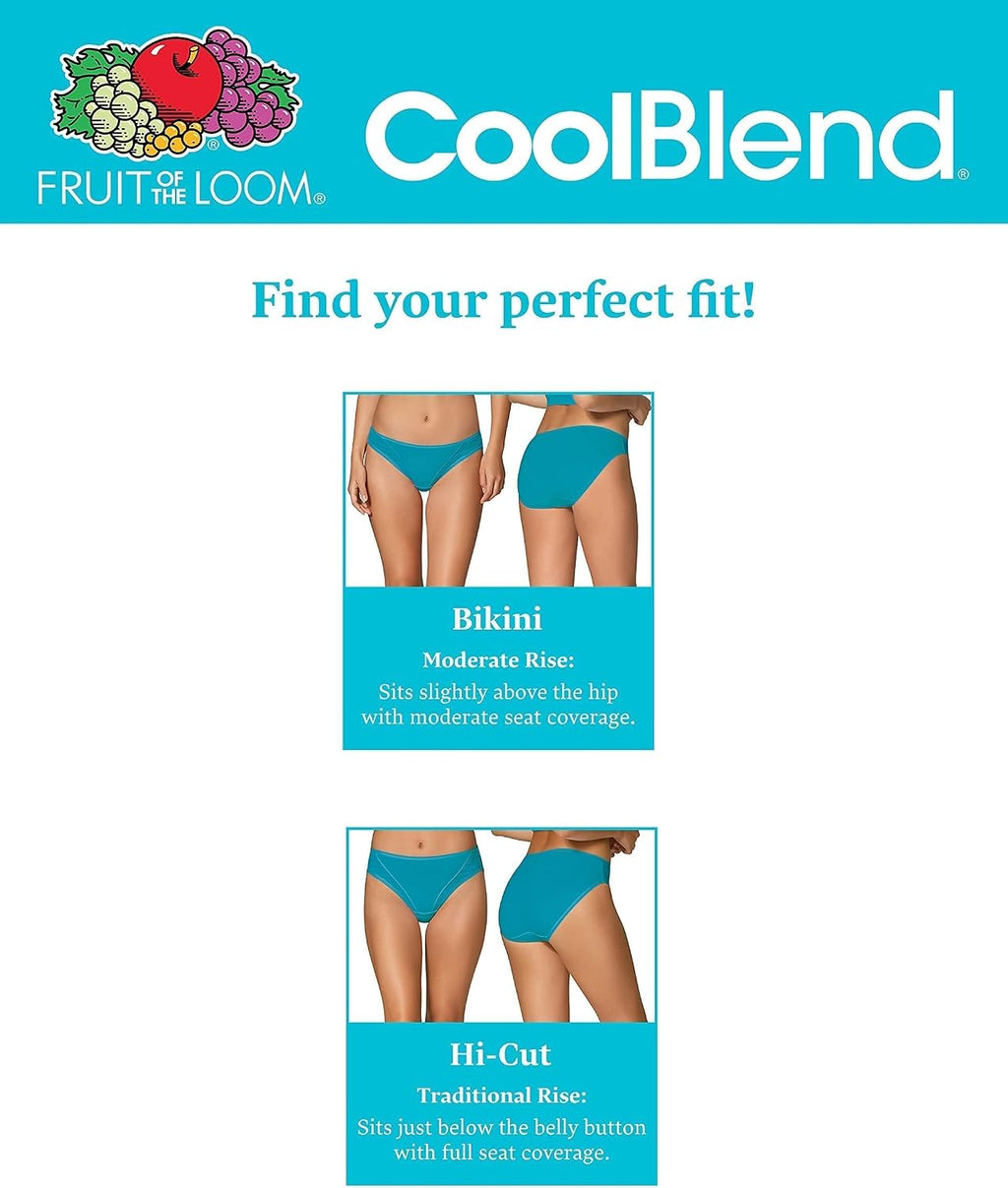 Fruit of the Loom womens Breathable Underwear, Moisture Wicking Keeps You Cool & Comfortable, Available in Plus Size
