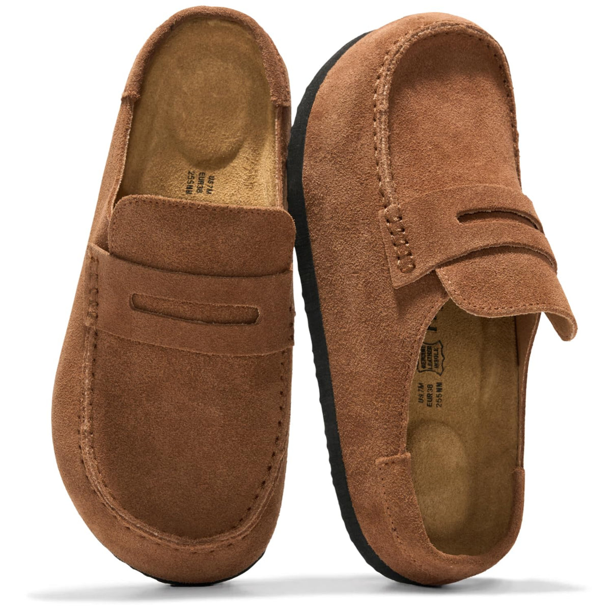 Project Cloud 100% Genuine Leather Moccasin Clogs for Women Fall Shoes