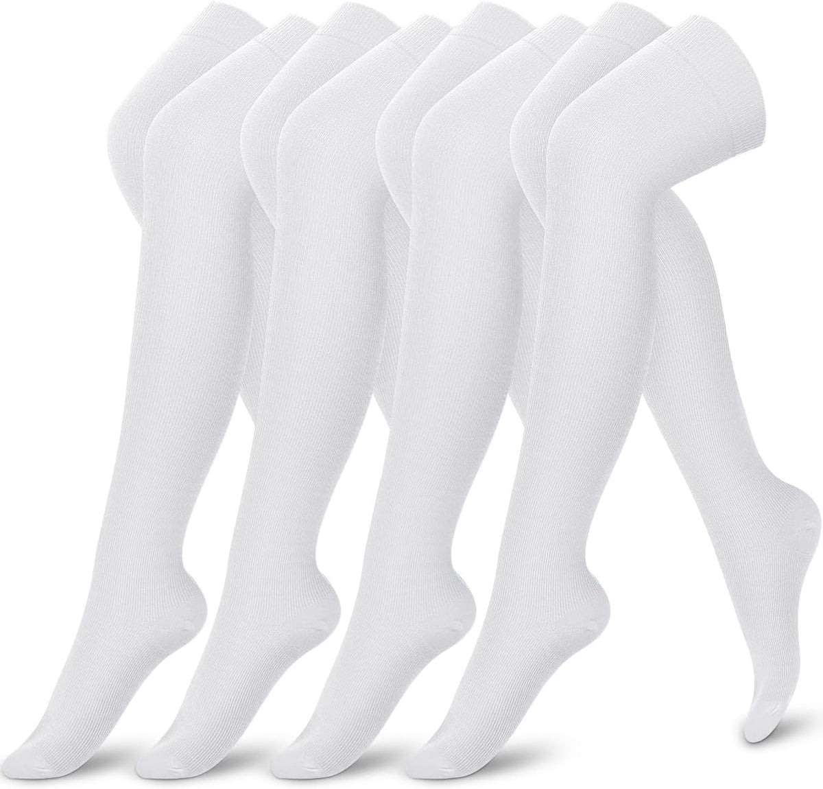4 Pairs Compression Socks for Women Circulation-Best Support for Nurses,Running,Athletic,Travel
