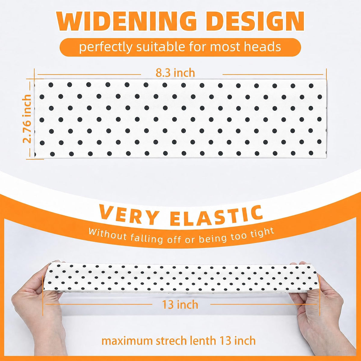 Headbands for Women 8PCS, Summer-Exclusive Elastic Non Slip Hair Head Bands