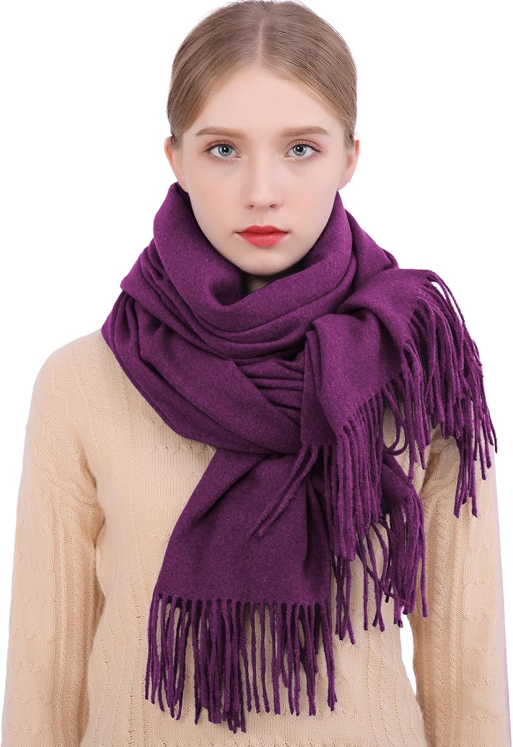 RIIQIICHY Winter Scarfs for Women Pashmina Shawls Wraps for Evening Dresses Large Warm Soft Scarves