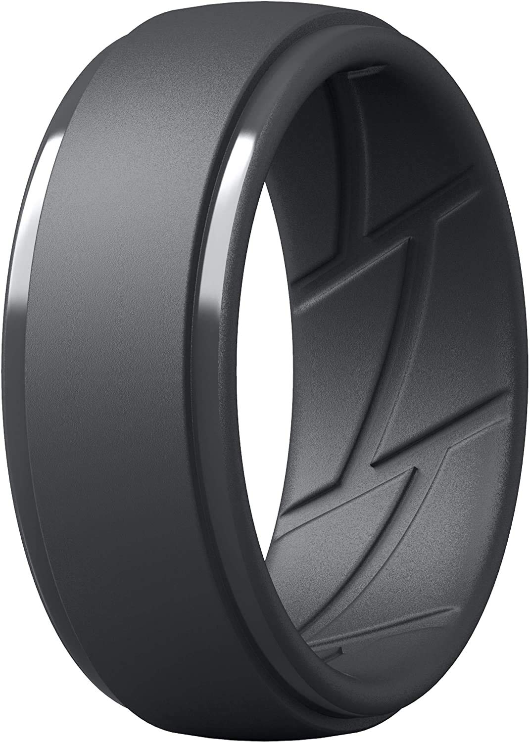 ThunderFit Men's Silicone Rings, Breathable Rubber Bands, 10mm Wide
