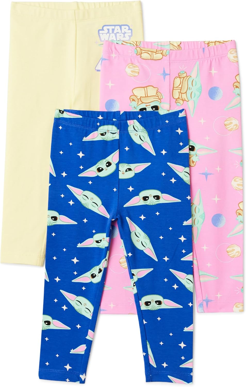 Amazon Essentials Girls' Cotton Stretch Leggings, Multipacks