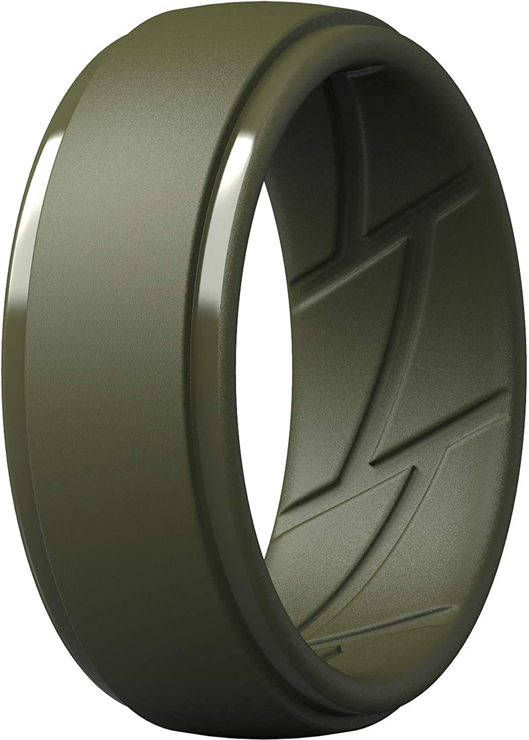 ThunderFit Men's Silicone Rings, Breathable Rubber Bands, 10mm Wide