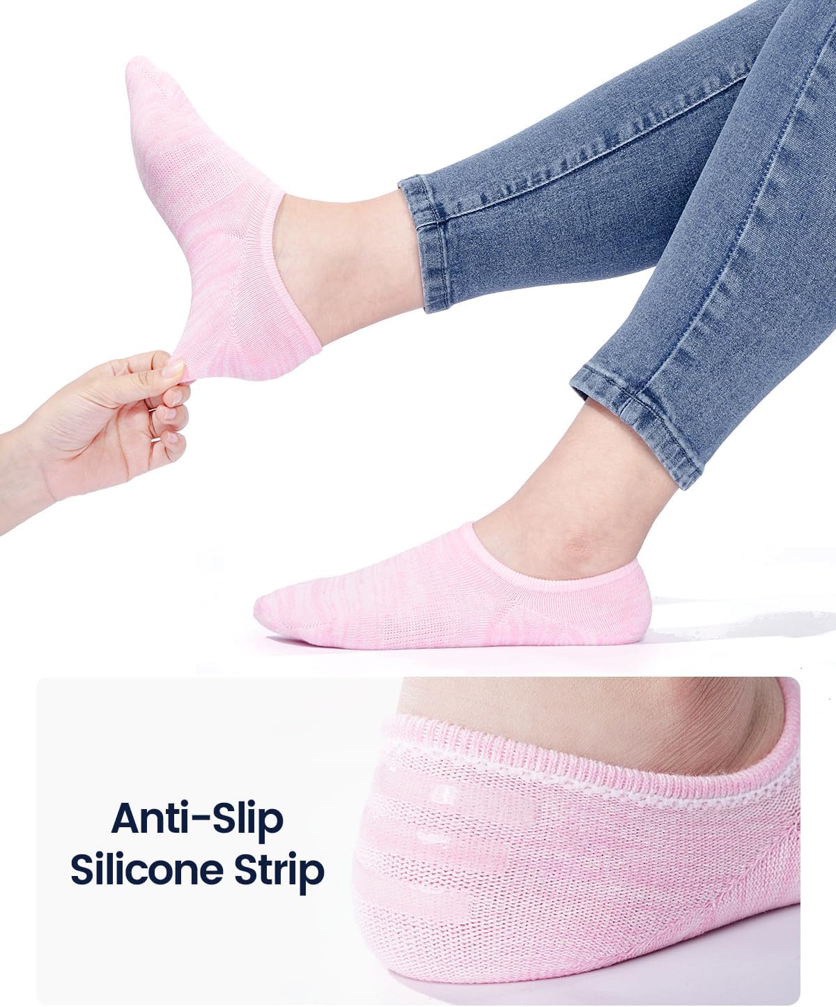 IDEGG Women & Men No Show Low Cut Anti‑Slip Casual Sports Running Socks