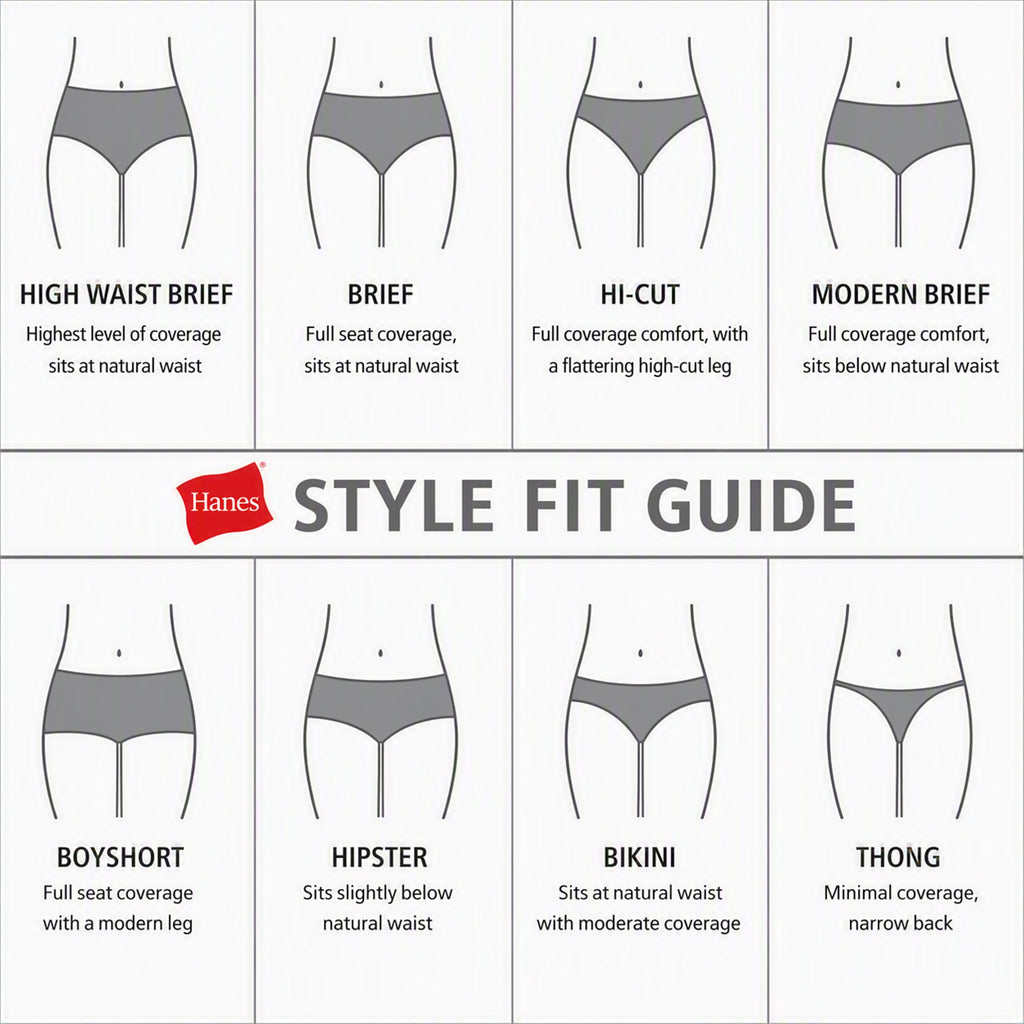 Hanes Women's Underwear Pack, 10-Pack, Full-Coverage Cotton Blend Panties, Moisture-Wicking Underwear for Women