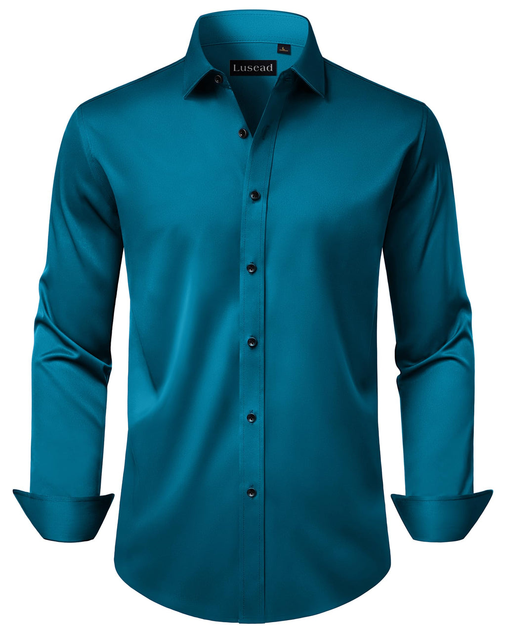 Men's Dress Shirts Long Sleeve Stretch Wrinkle Free Wedding Formal Business Button Down Shirt