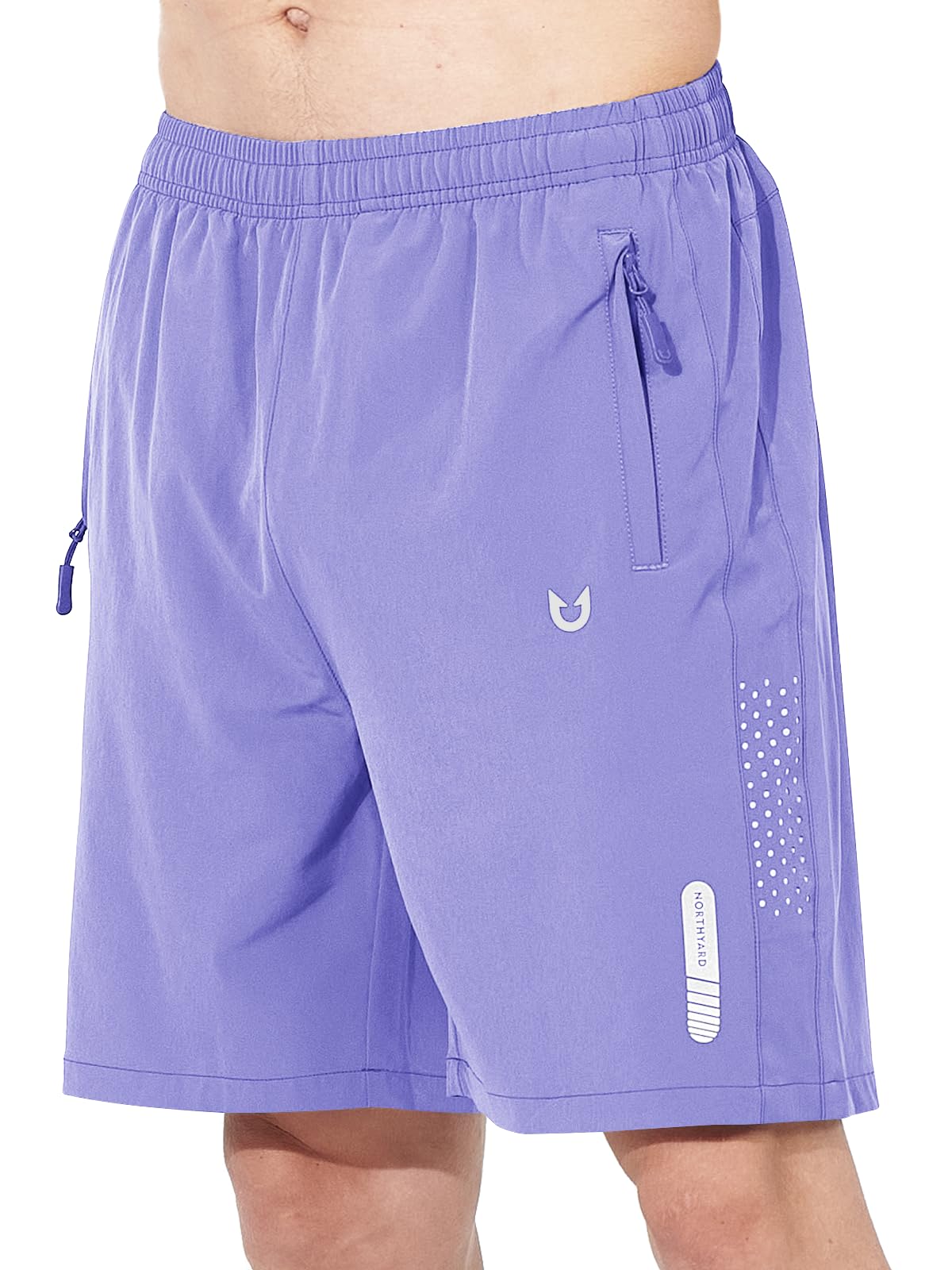 NORTHYARD Men's Athletic Running Shorts Gym Workout 7"/9"/5" Zipper Pockets