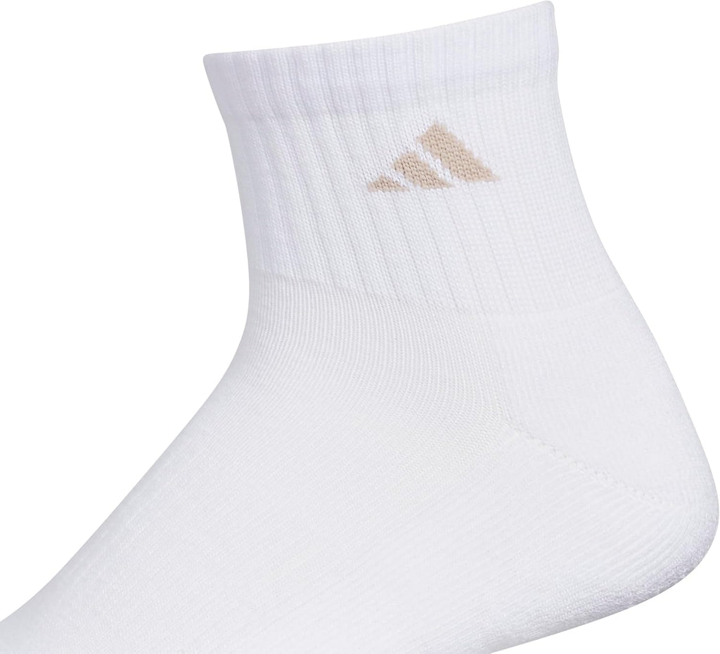 adidas Men's Athletic Cushioned Quarter Ankle Socks 6 Pairs
