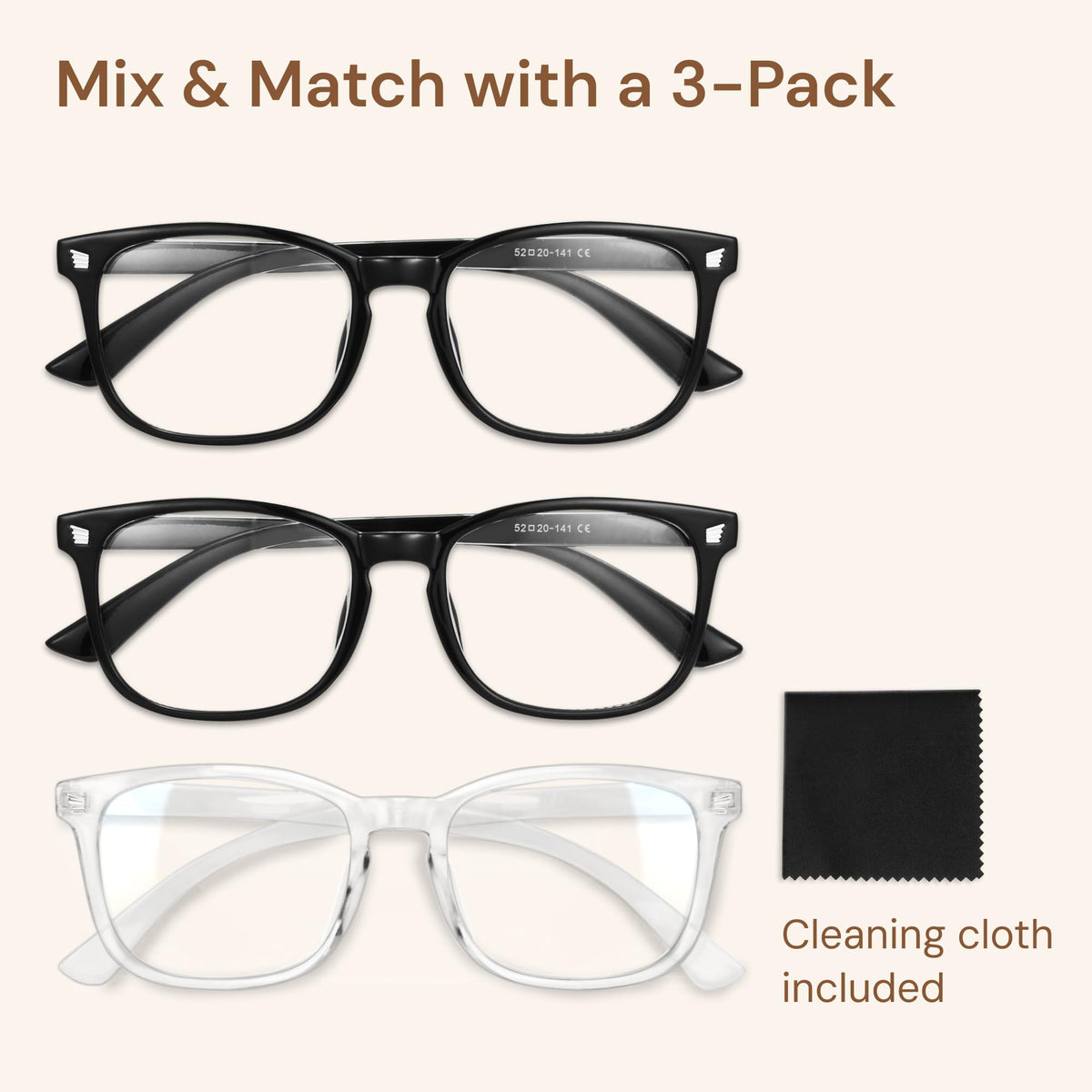 Gaoye Blue Light Glasses for Women - 3 Pack