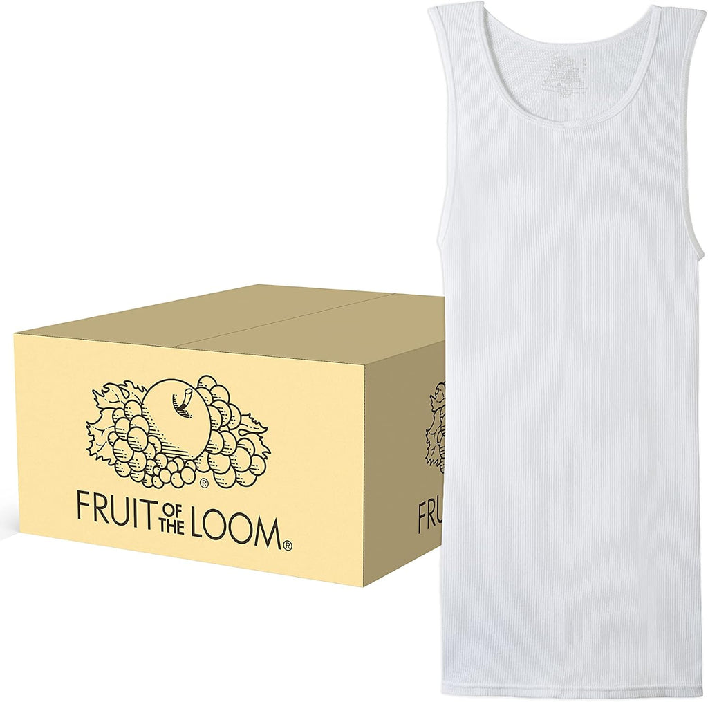 Fruit of the Loom Men's Sleeveless Tag Free Moisture Wicking Tank A-Shirt