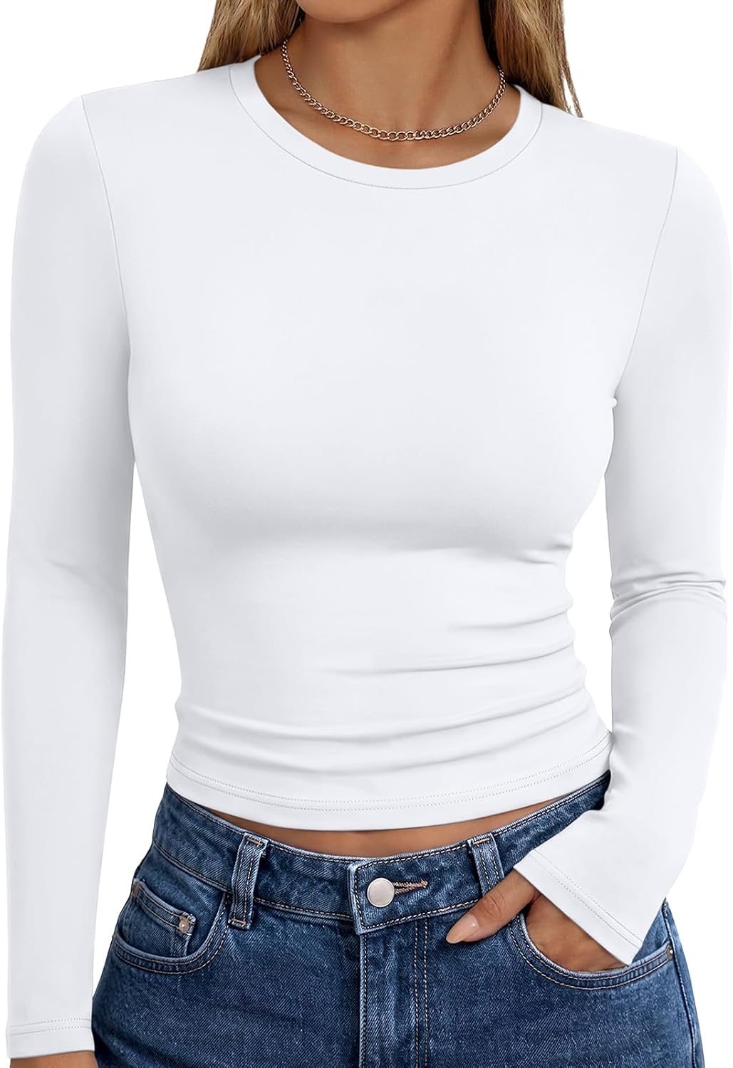 Trendy Queen Womens Long Sleeve T Shirts Fall Fashion Basic Y2K Tops 2026