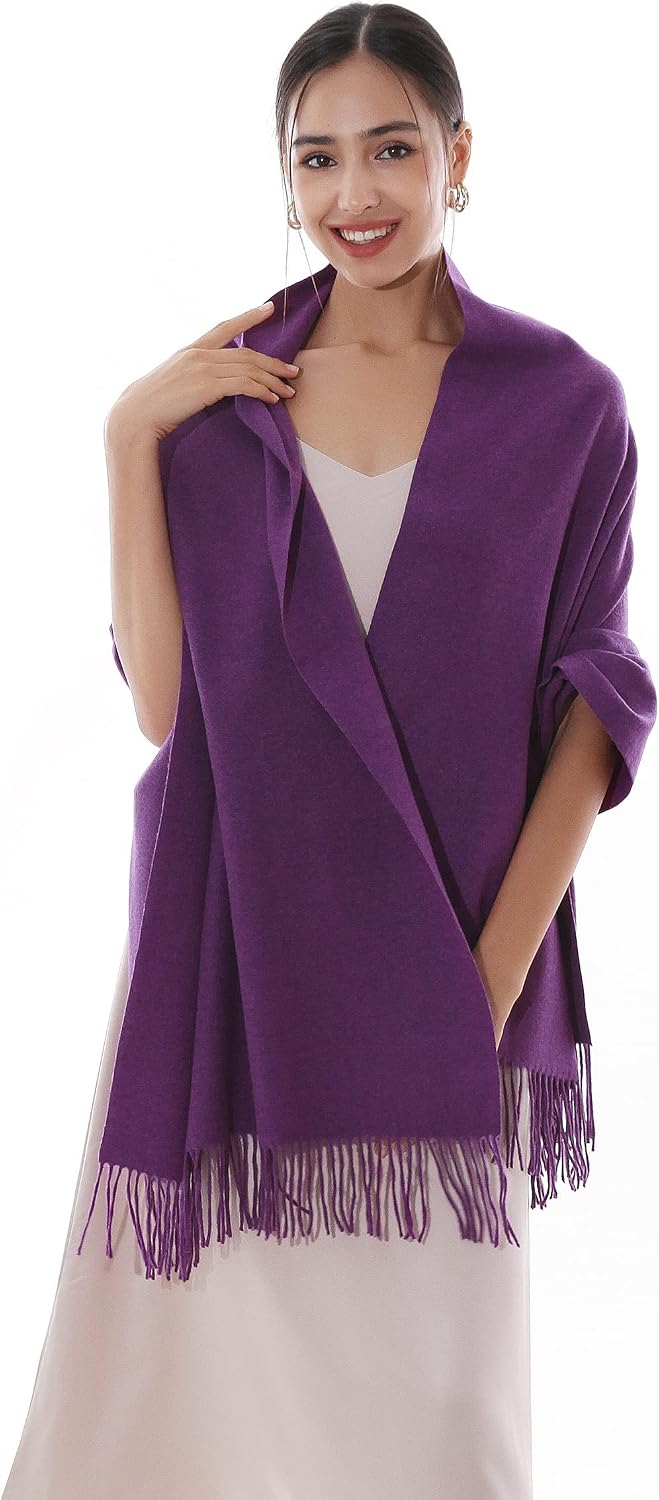 RIIQIICHY Winter Scarfs for Women Pashmina Shawls Wraps for Evening Dresses Large Warm Soft Scarves