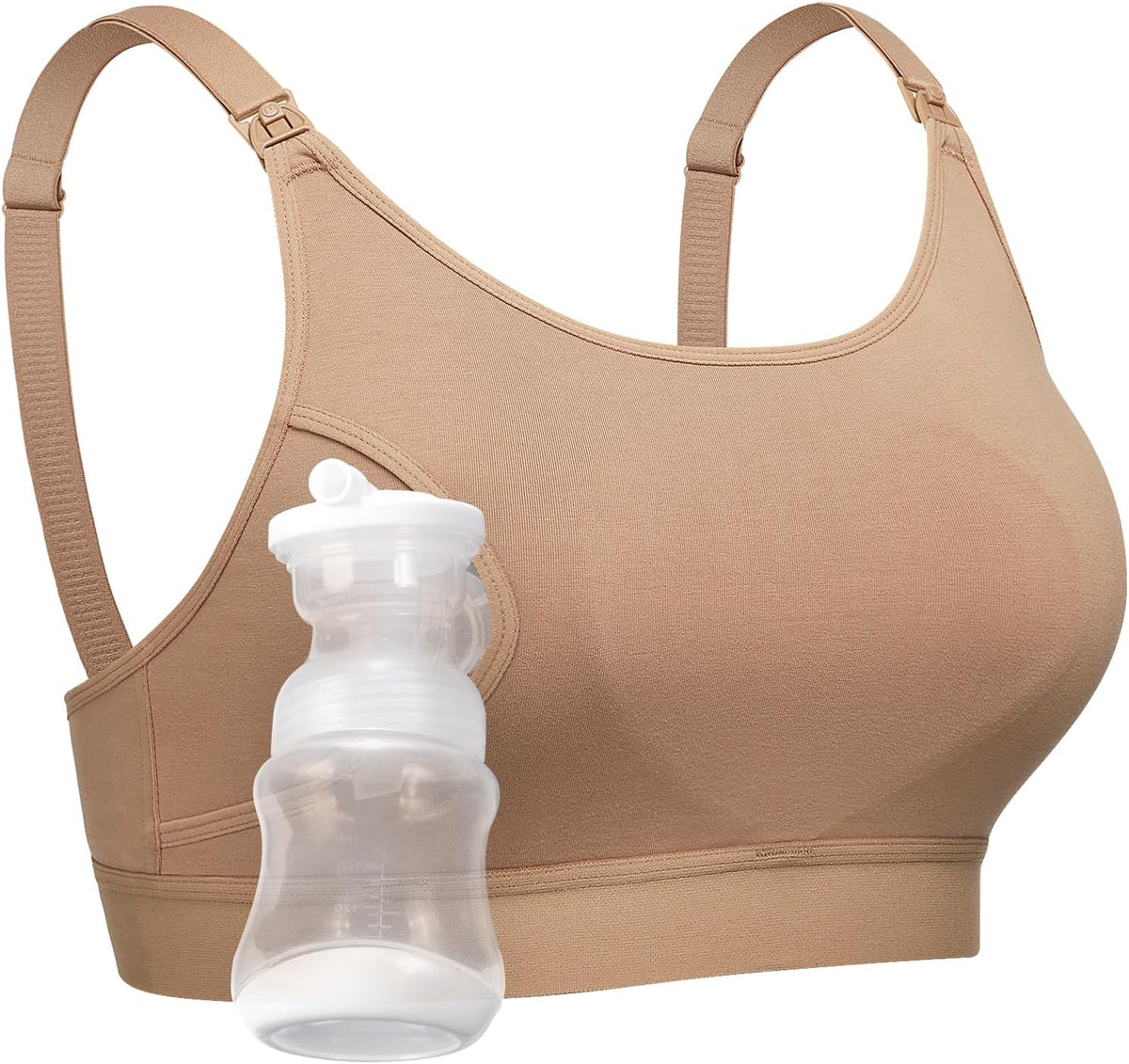 Momcozy Hands Free Pumping & Nursing Bra, Adjustable Cotton Breast Pump Bra