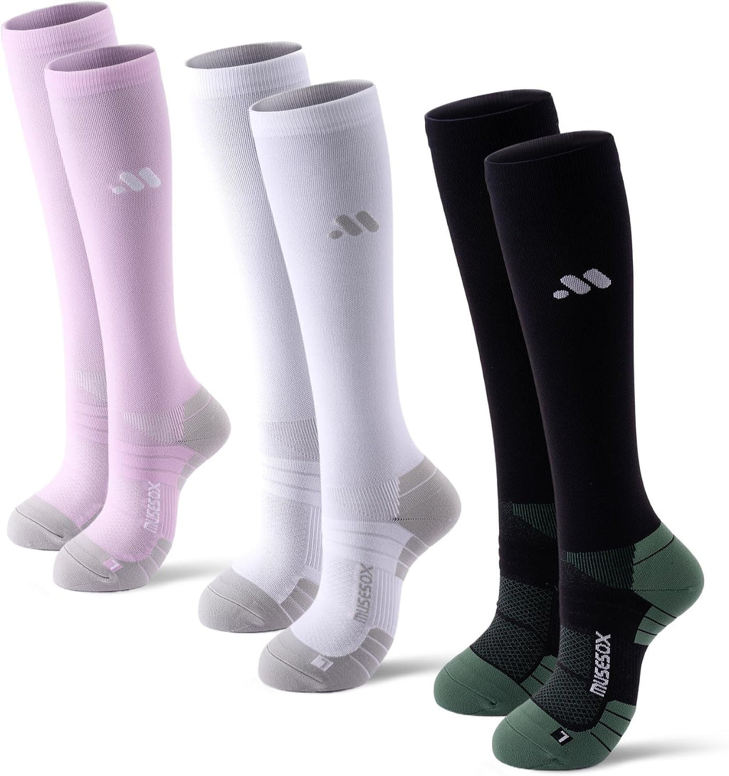 Compression Socks for Women and Men,15-20 mmHg Support(3 Pairs)