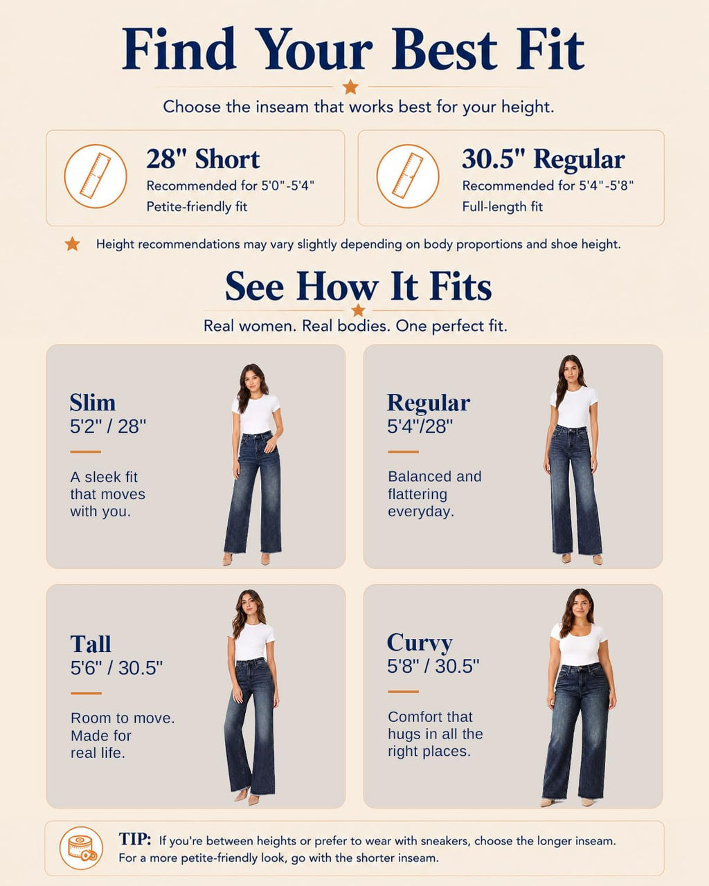 Women's High Waisted Stretchy Straight Leg Jeans Tummy Control Pants