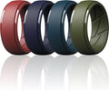 ThunderFit Men's Silicone Rings, Breathable Rubber Bands, 10mm Wide