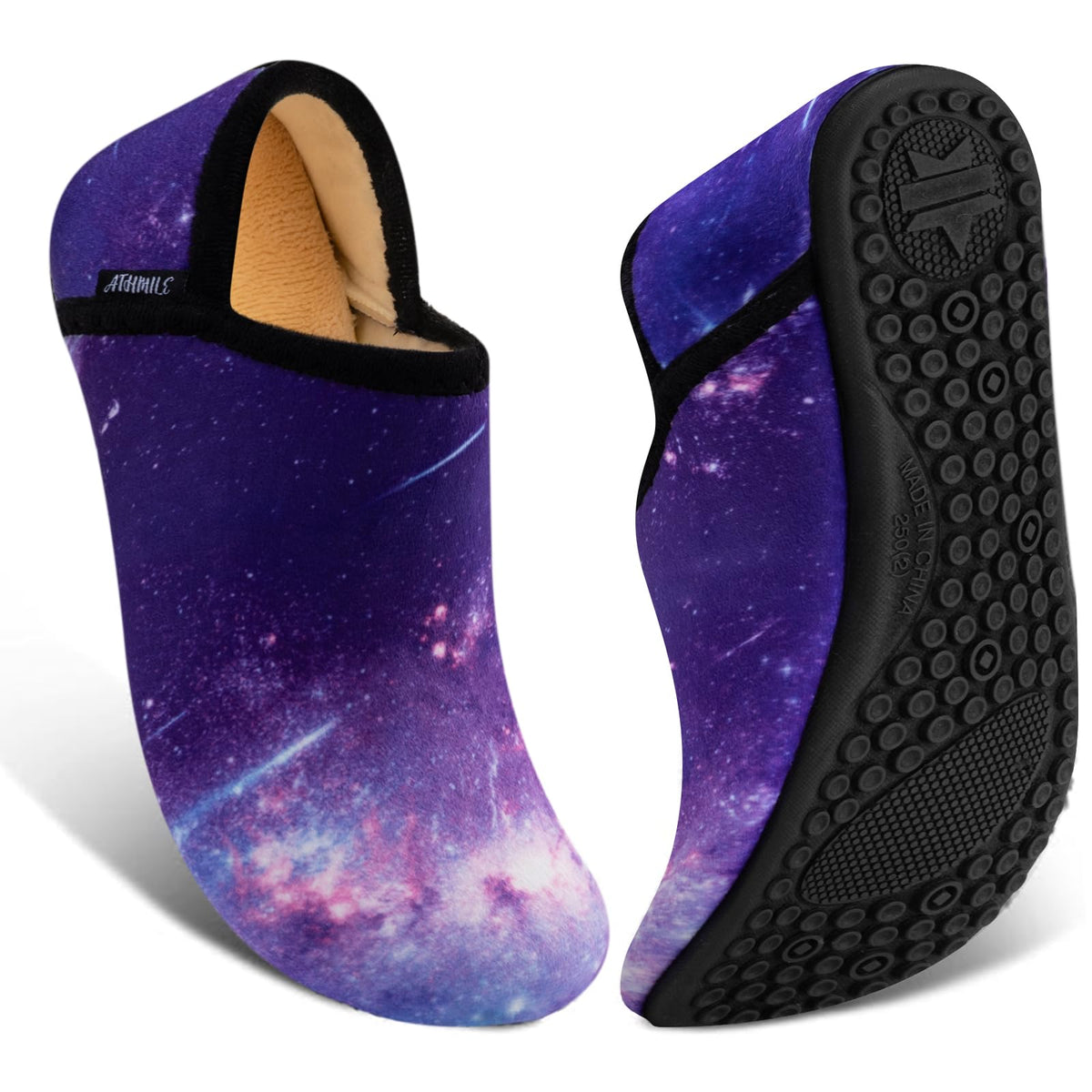 ATHMILE House Slippers for Women Men Indoor Barefoot House Shoes Soft Socks