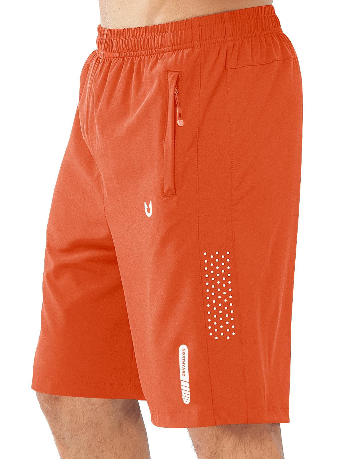NORTHYARD Men's Athletic Running Shorts Gym Workout 7"/9"/5" Zipper Pockets