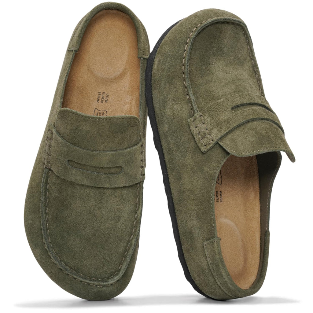 Project Cloud 100% Genuine Leather Moccasin Clogs for Women Fall Shoes