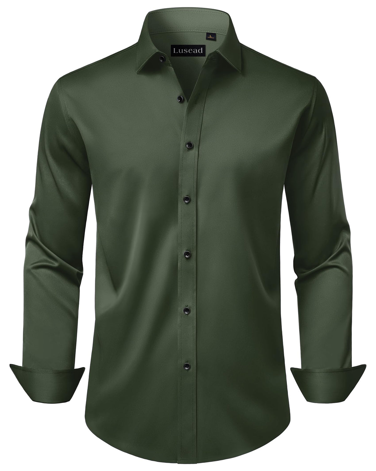 Men's Dress Shirts Long Sleeve Stretch Wrinkle Free Wedding Formal Business Button Down Shirt