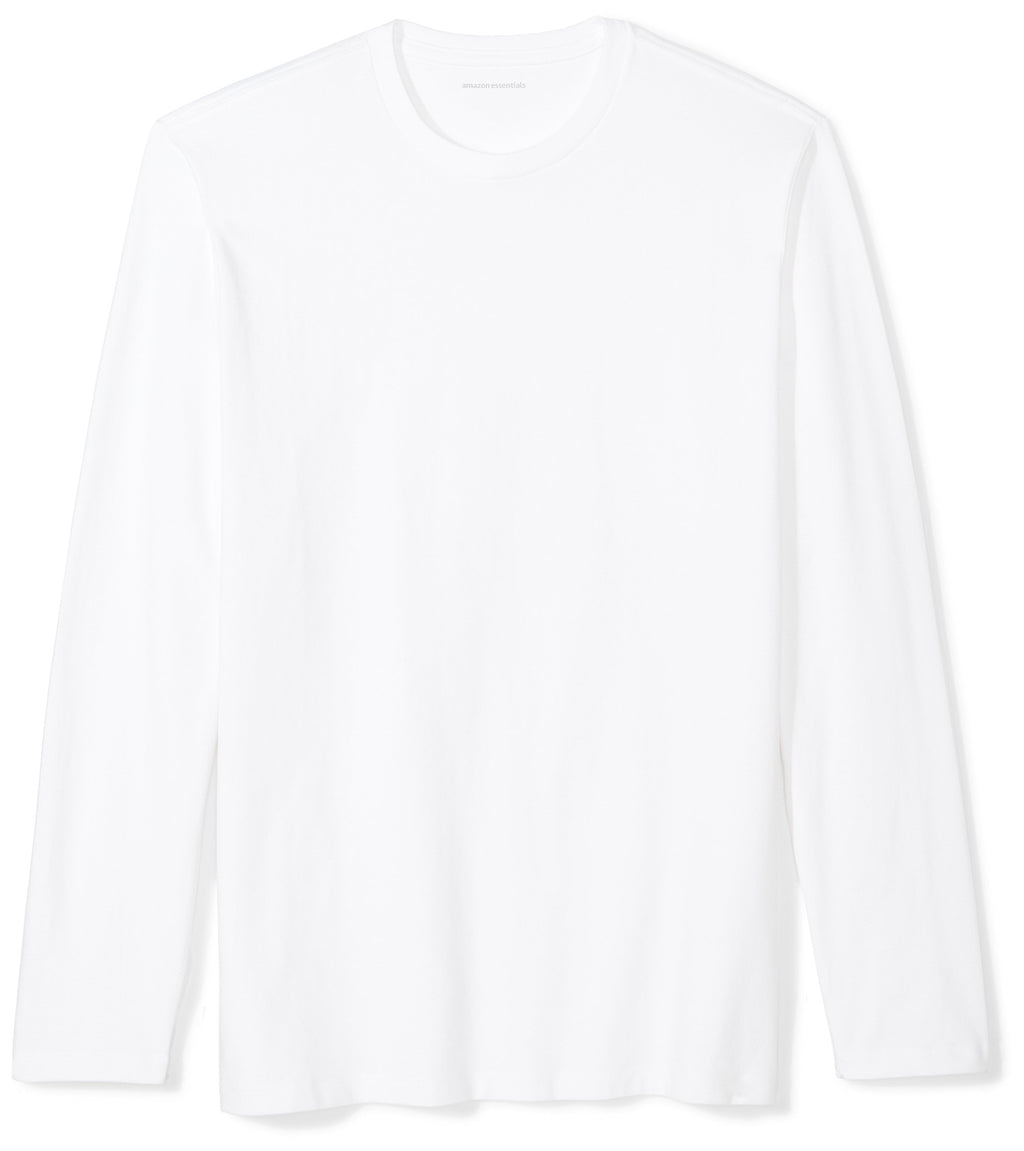 Amazon Essentials Men's Regular-Fit Crewneck Long-Sleeve T-Shirt, Casual Cotton Jersey