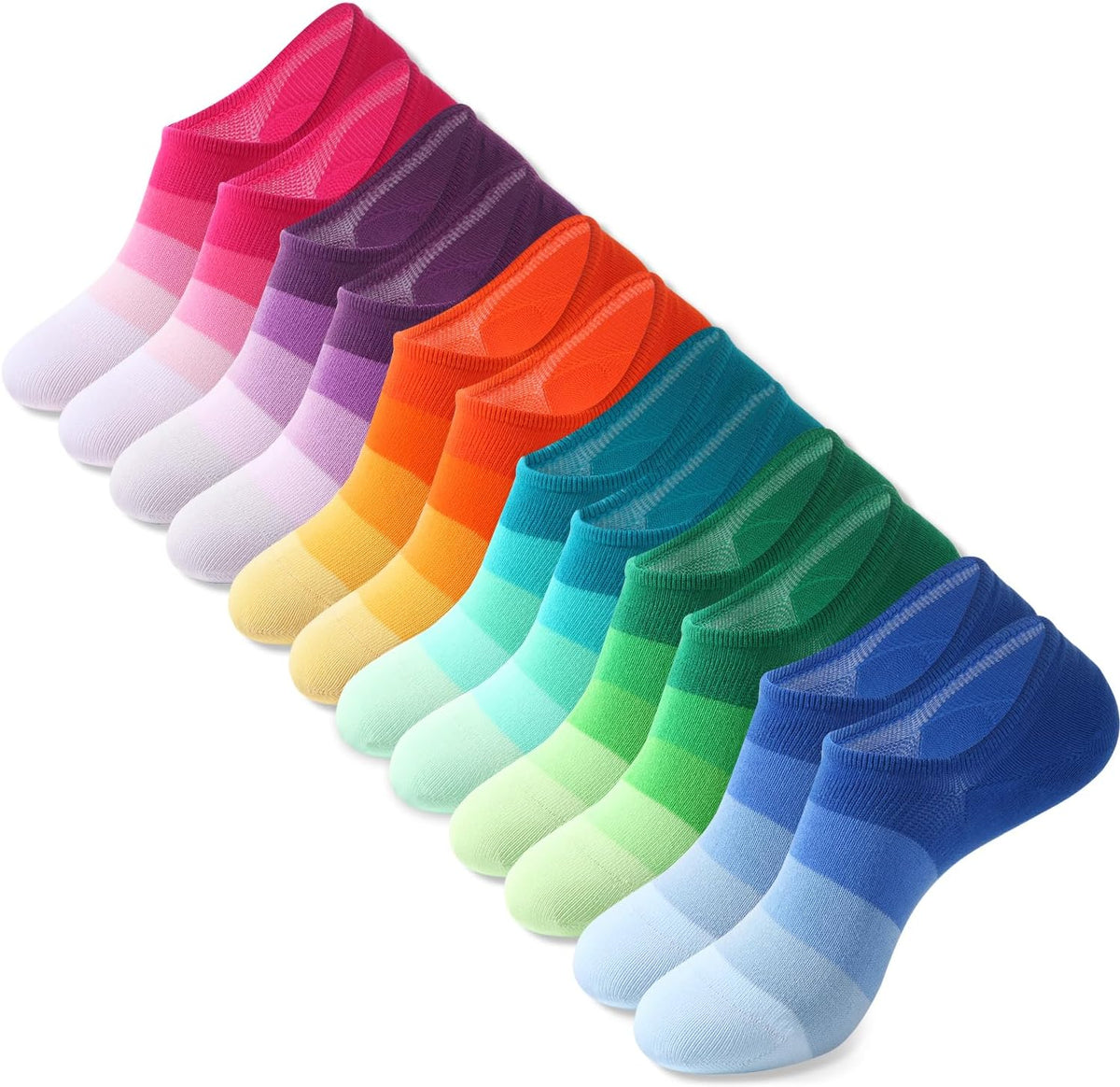IDEGG Women & Men No Show Low Cut Anti‑Slip Casual Sports Running Socks