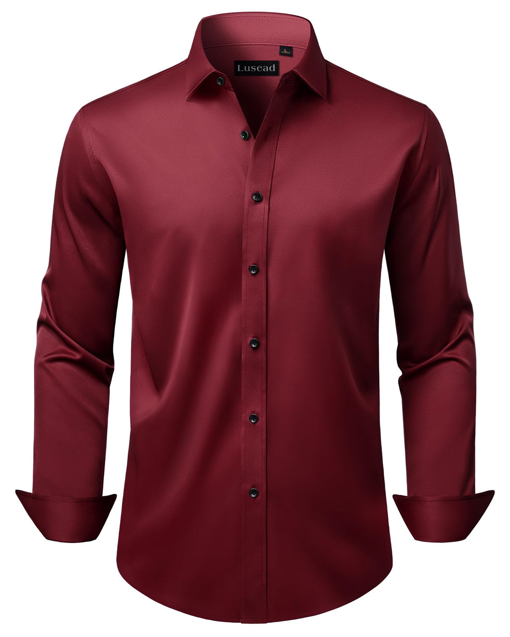 Men's Dress Shirts Long Sleeve Stretch Wrinkle Free Wedding Formal Business Button Down Shirt