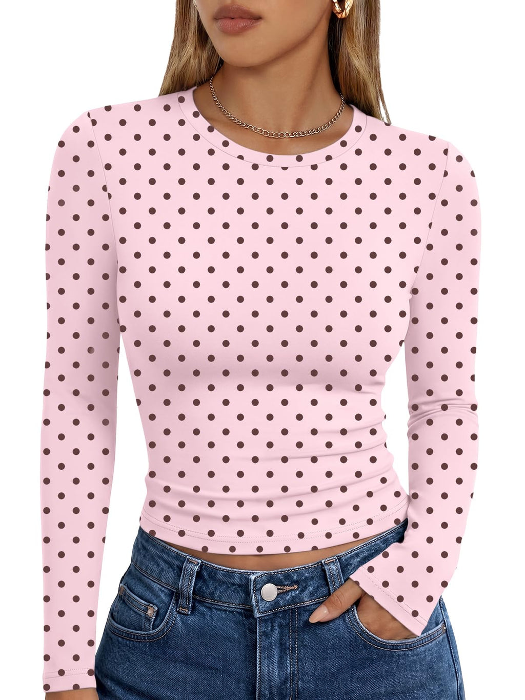 Trendy Queen Womens Long Sleeve T Shirts Fall Fashion Basic Y2K Tops 2026