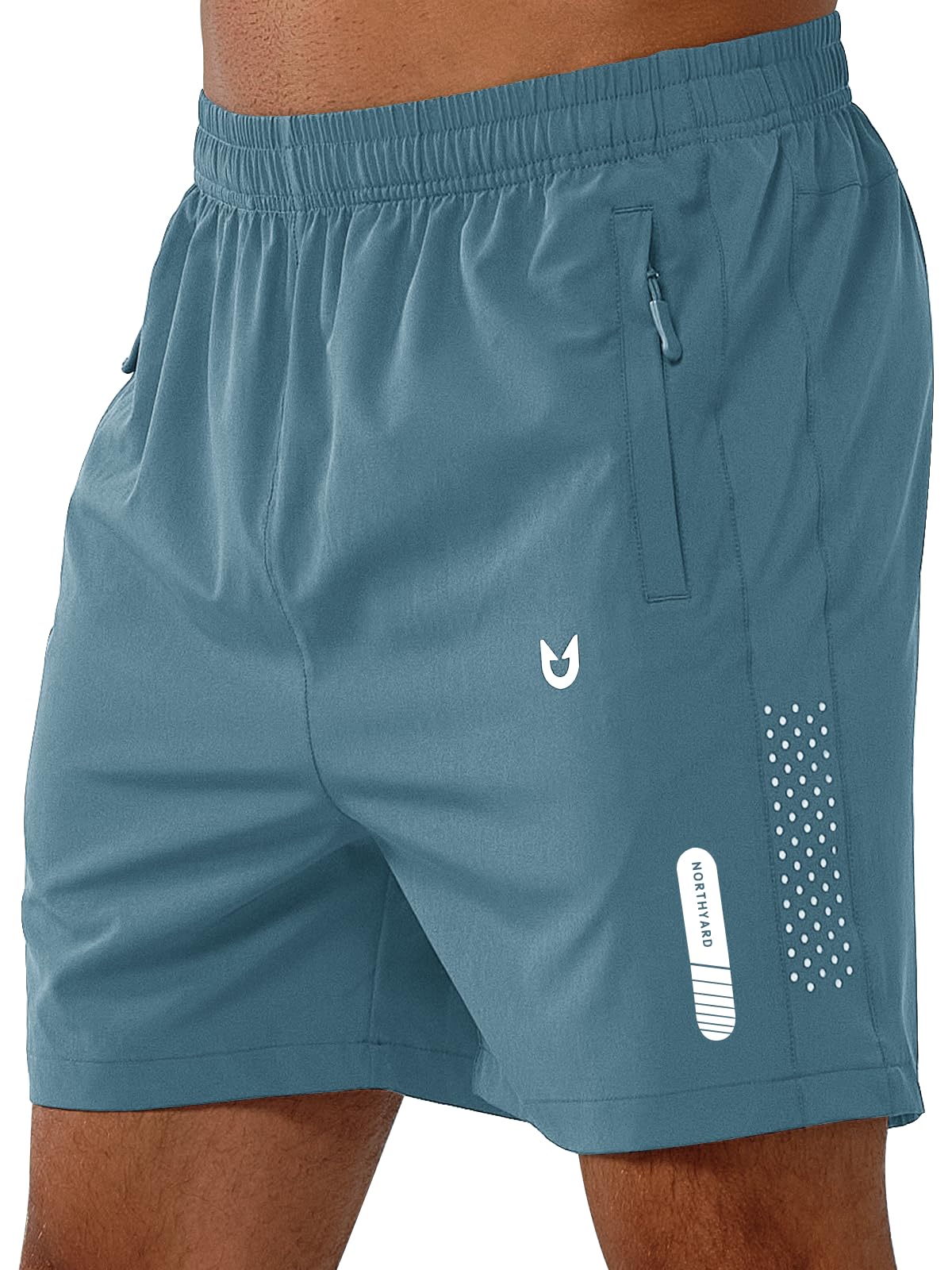 NORTHYARD Men's Athletic Running Shorts Gym Workout 7"/9"/5" Zipper Pockets